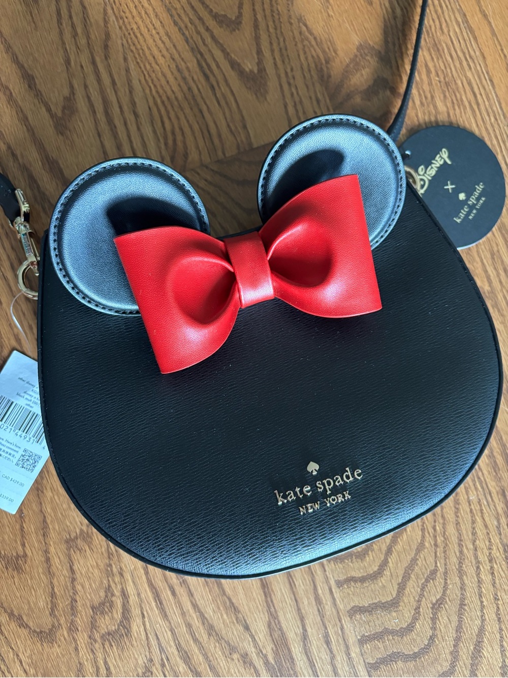Kate Spade Disney Crossbody Purse with Red Bow and Mouse Ears